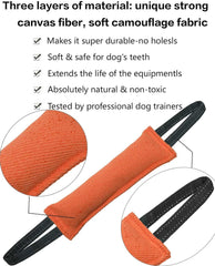 Black Durable 2-Pack Tug-of-War Dog Training Toy - Tear-Resistant, Safe & Interactive for All Breeds