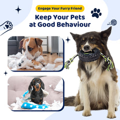 Green Interactive Tire Rope Dog Toy - Heavy Duty Chew Toy for Dental Health & Play