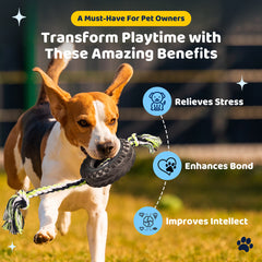 Green Interactive Tire Rope Dog Toy - Heavy Duty Chew Toy for Dental Health & Play