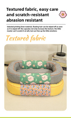 Size M Blue Cozy Pet Bed for Small Dogs and Cats - Durable & Chew-Resistant Nest for All Seasons
