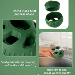 Blue Ball and Black Mold Pet Treat Dispensing Ball and Molding Set - Silicone Dog Chew Toy for Teeth Cleaning and Boredom Relief