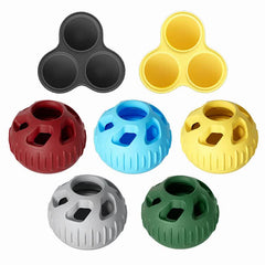 Red Ball and Black Mold Pet Treat Dispensing Ball and Molding Set - Silicone Dog Chew Toy for Teeth Cleaning and Boredom Relief