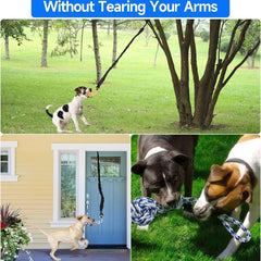 Grey And Colored Cotton Balls Interactive Bungee Dog Tug Toy - Hanging Rope Ball for Solo Play & Exercise