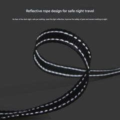 Retractable Dog Leash - Reflective Pet Lead with 3m Extension, One-Button Control(Gray)