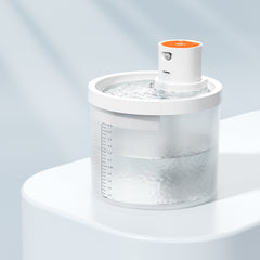 Orange Wireless Automatic Pet Water Fountain - 2.2L Motion Sensor Dispenser