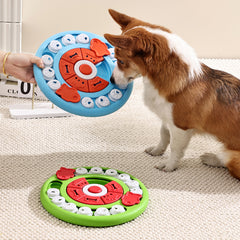 Blue Interactive Pet Puzzle Feeder Toy - Slow Eating & Mental Stimulation Game for Dogs & Cats
