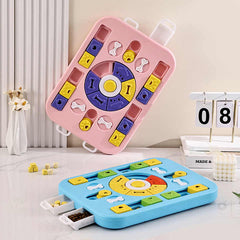 Blue Advanced Interactive Dog Puzzle Toy - Multi-Mechanism Treat Dispensing Slow Feeder for Mental Enrichment