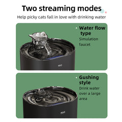 FT666  Introductory Version Automatic Pet Drinking Fountain for Cats & Dogs - Filtered Flowing Water