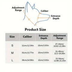 M Adjustable Leather Dog Muzzle for Large Breeds, Anti-Bite and Anti-Bark