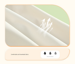 Colorblock (Beige blue) Dog Raincoat - Waterproof with Hood and Reflective Strips (Size L)