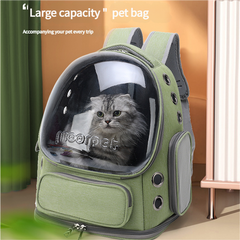 Spacious Pet Carrier with Ventilation System & Water-Resistant Design(green)