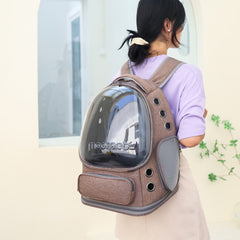 Spacious Pet Carrier with Ventilation System & Water-Resistant Design(khaki)