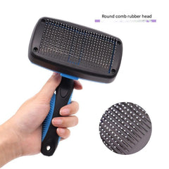 Green Pet Grooming Brush - Large Self-Cleaning Deshedding Tool for Cats and Dogs