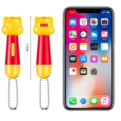Pink Bear Laser Cat Toy Set - 2 Piece USB Rechargeable Multi Pattern Laser Pointer with UV and White Light for Cats